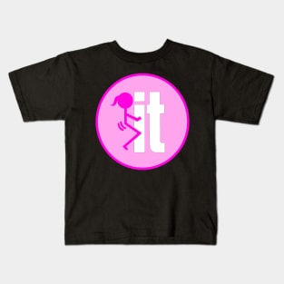 F IT Sticker Pink - Woman Kids T-Shirt